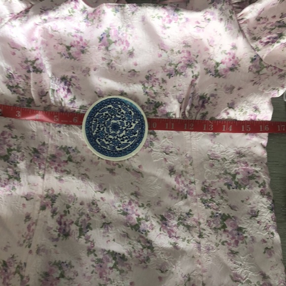 HYACINTH HOUSE
Pink Jacquard Empire Ella Mini Dress Size L - Picture 10 of 16